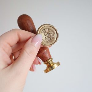 Siegelstempel Olivenzweig Pfingstrose