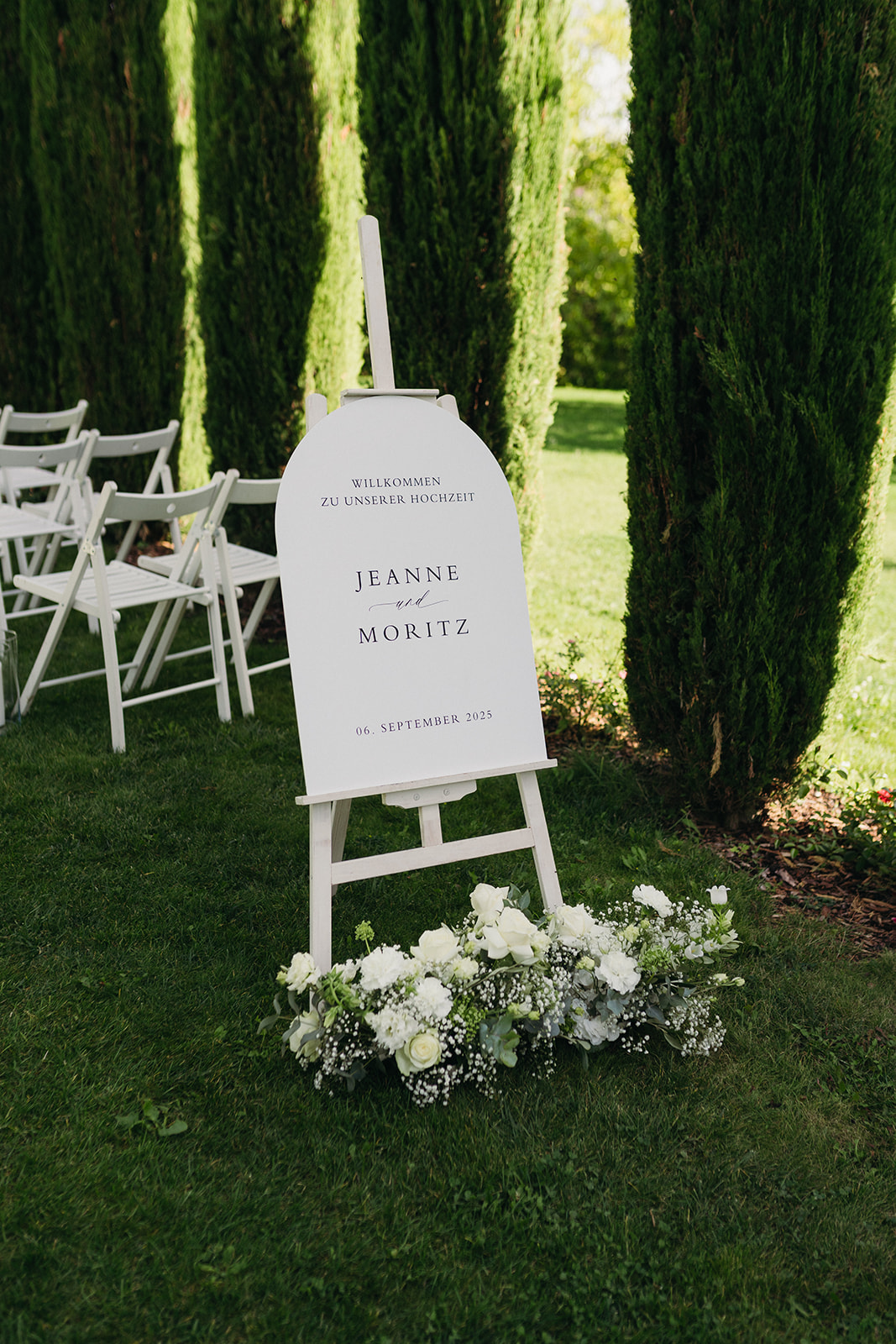 Willkommensschild Hochzeit Halbbogen