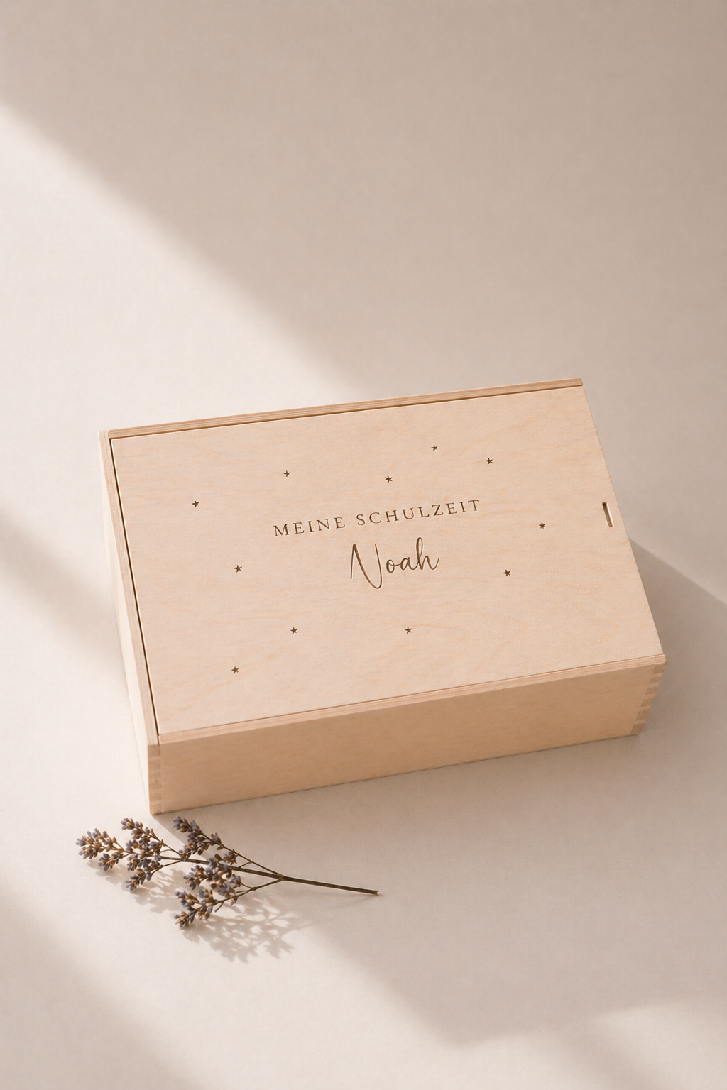 Erinnerungskiste Holz personalisiert, Schulzeit